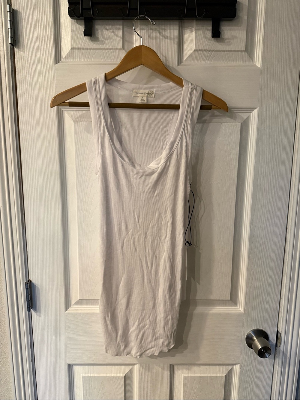 Treasure & Bond White Racerback Tank Top